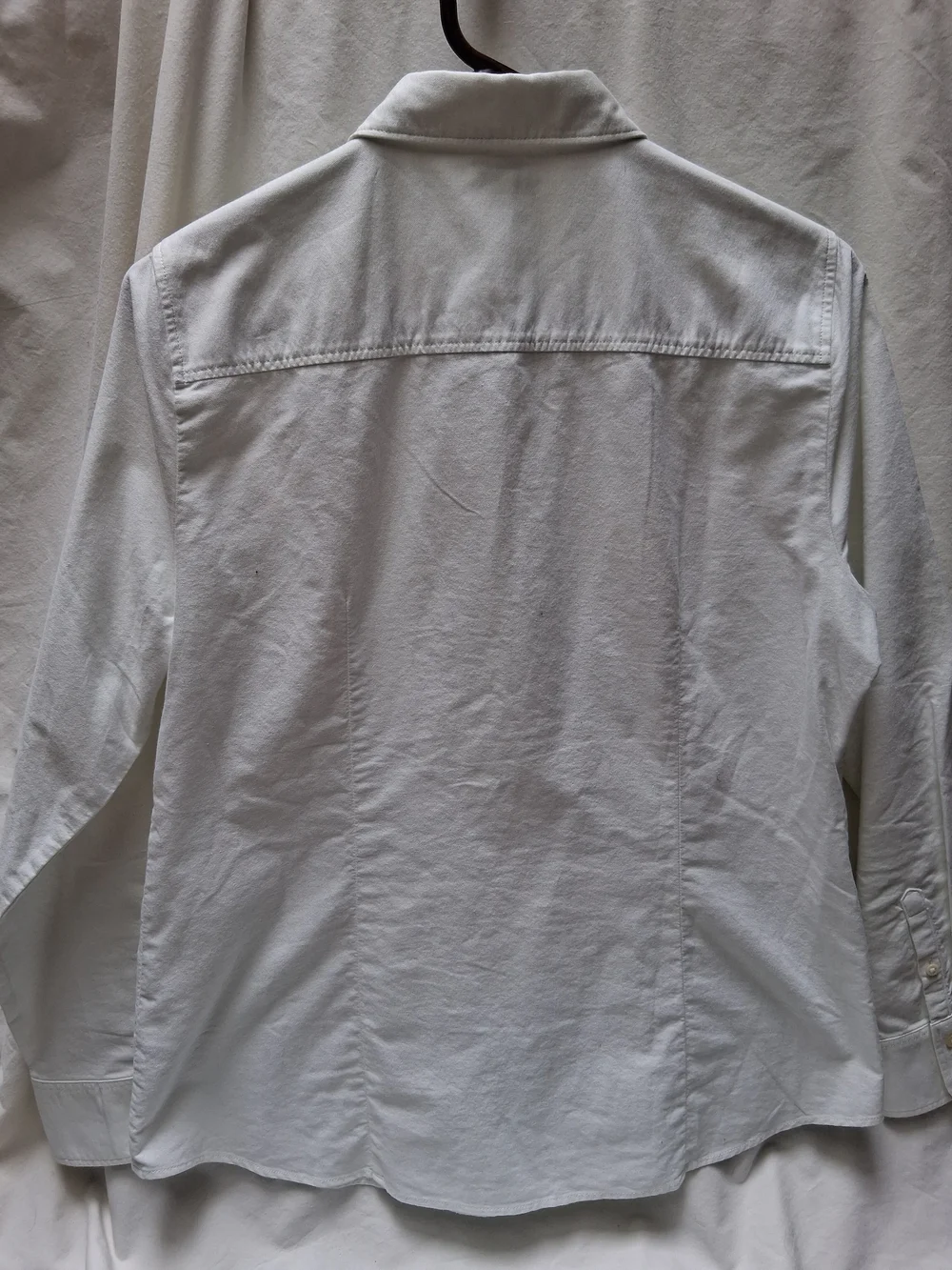 J. Crew Women's White Long-Sleeve Button-Down Shirt